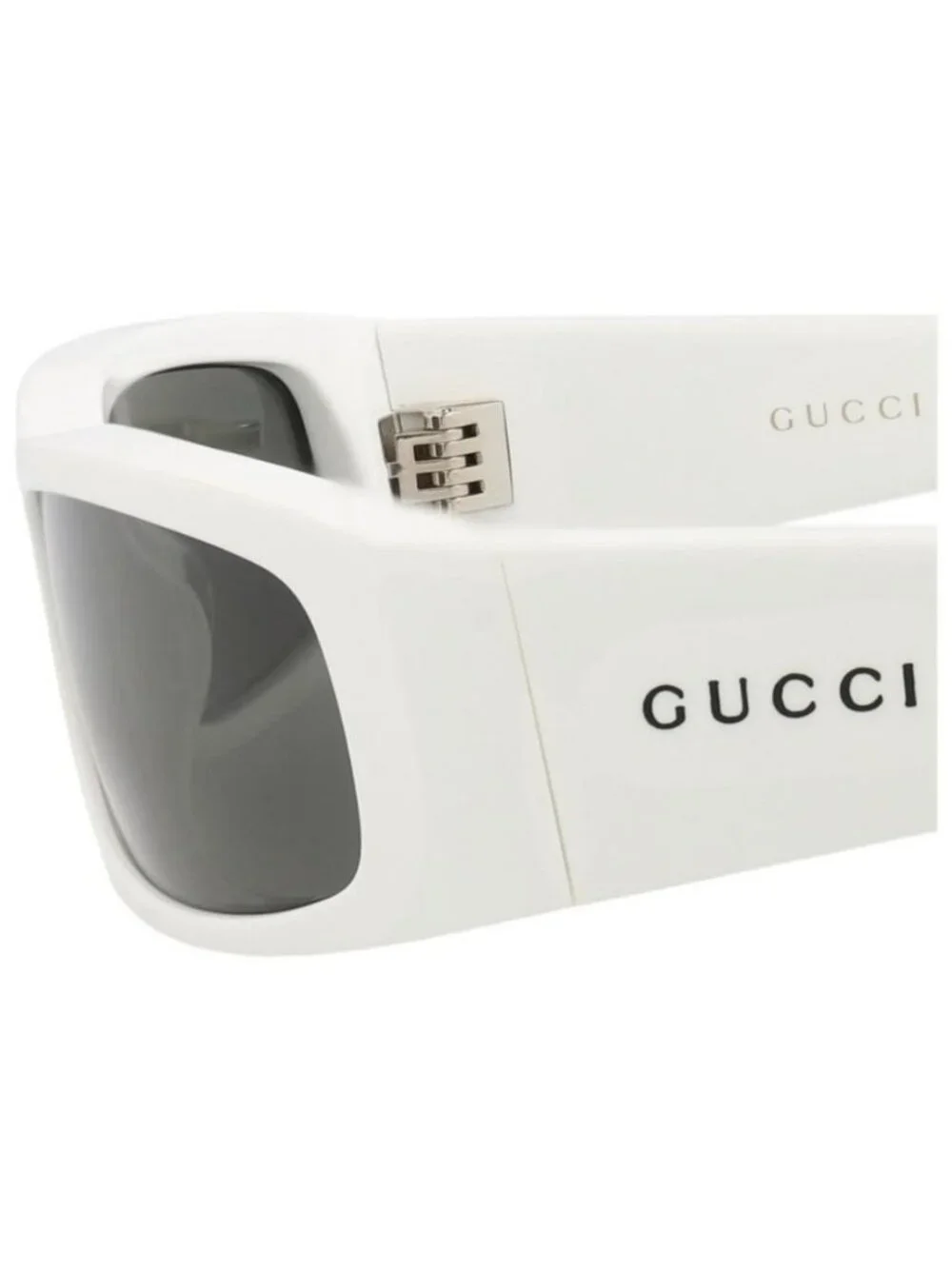 New Gucci Mens Square/Rectangle White White Grey Fashion Designer Sunglasses